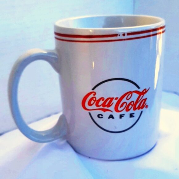 COCA-COLA Cafe Mug White Red Coffee Cup Mug Gibson 2002 - Picture 5 of 7